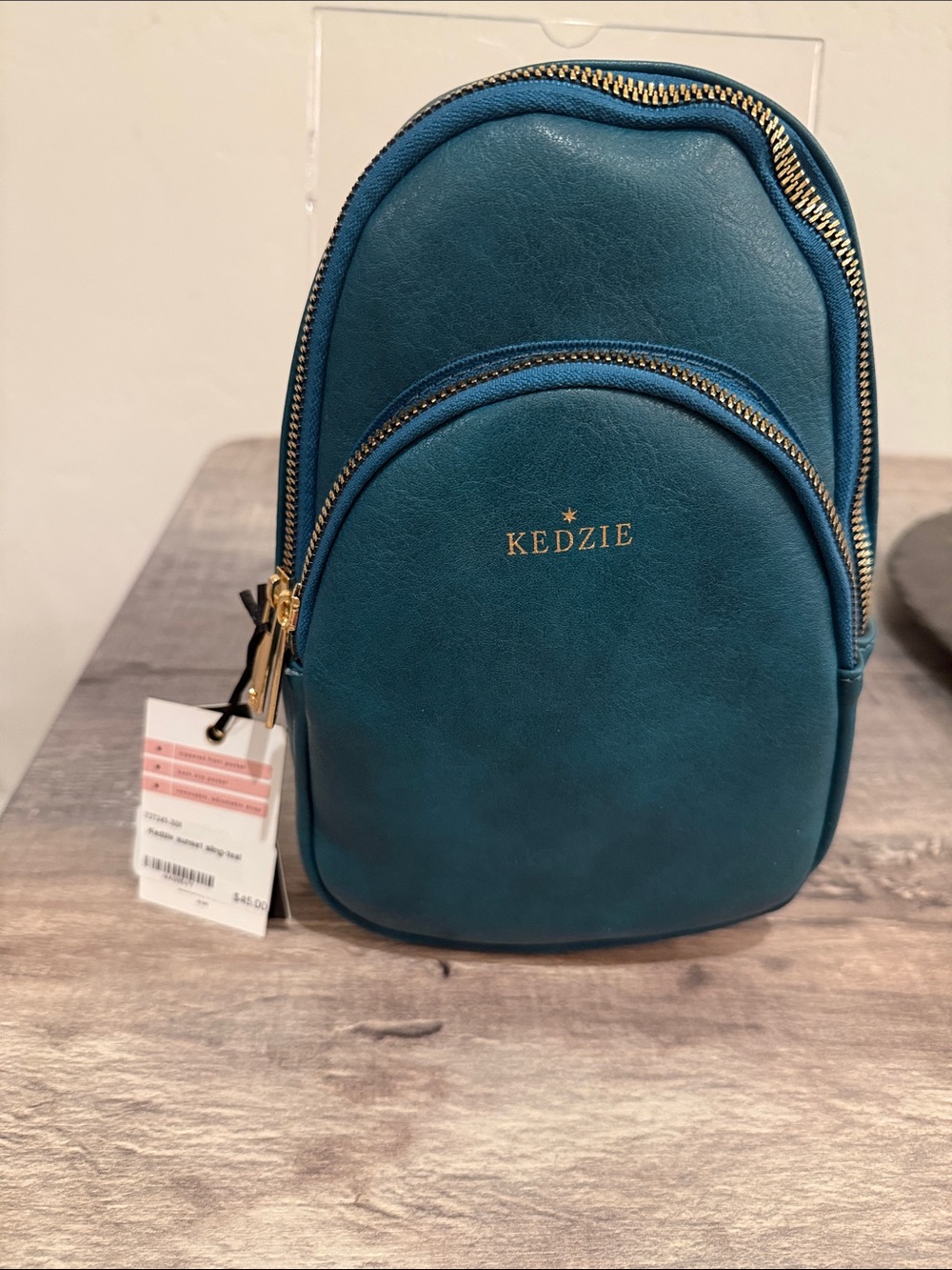 Kedzie Teal Mini Backpack Crossbody Bag
